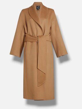 Mercer Collective Women Beige Grace Wool Self-Tie Jacket Coat Size L